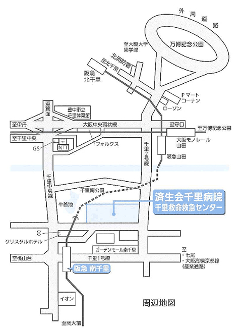 病院周辺地図